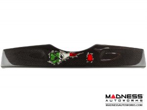 FIAT 500 Parcel Shelf - Carbon Fiber - Italian Flag w/ Black Scorpion 
